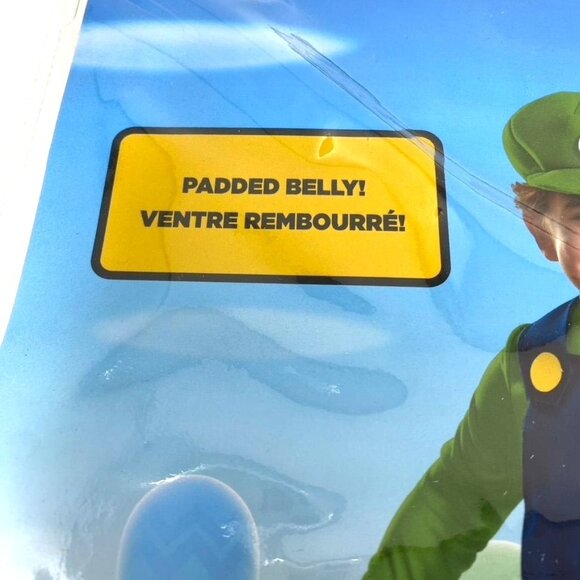 Disguise Toddler Super Mario Bros Luigi One Piece Costume Padded Belly - Picture 6 of 9